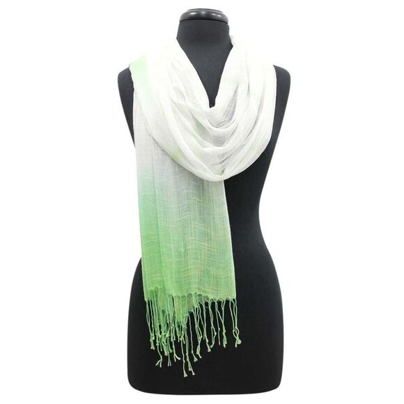 Ombre Long Scarf Wrap With Fringe - Picture 7 of 8
